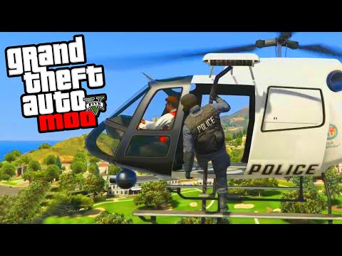 GTA 5 Police Mod - Playing As The Police In GTA 5 PC Mods! Police Chase Funny Moments! (GTA V PC) Video