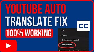 YOUTUBE AUTO TRANSLATE NOT WORKING FIX | Fix Auto Translate on Youtube Not Working