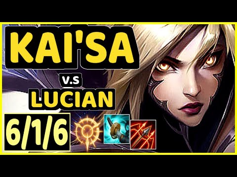 HI IM GOSU (KAI'SA) vs LUCIAN - 6/1/6 KDA BOTTOM ADC GAMEPLAY - NA Ranked GRANDMASTER