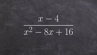 Factor the denominator to help you simplify a rational expression