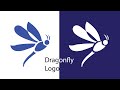 Dragon Fly Logo Design Sketch To Vector Creativelab Bd