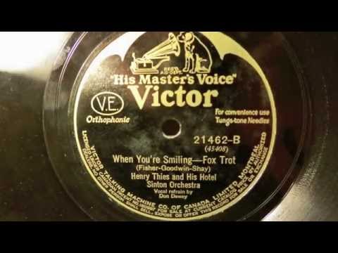Henry Thies and His Hotel Sinton Orchestra - When You're Smiling