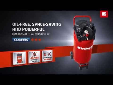 Компрессор безмасляный Einhell TH-AC 240/50/10 OF (вертикальный безмасляный, 50 литров) - фото 1 - id-p1733557404