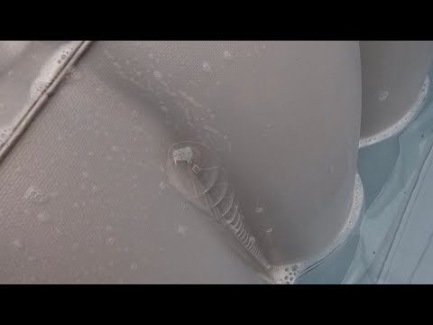 Inflatable hot tub repair using Serious Glue