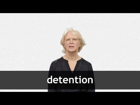 How to pronounce DETENTION in American English
