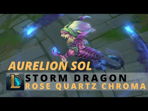 Storm Dragon Aurelion Sol Rose Quartz Chroma - League Of Legends