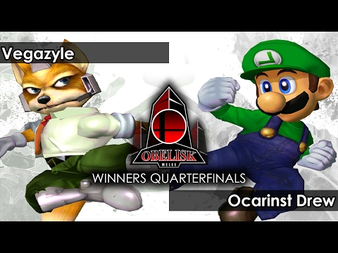 Melee: Vegazyle (Fox) V Ocarinst Drew (Luigi) - Obelisk 38 Tournament SSBM