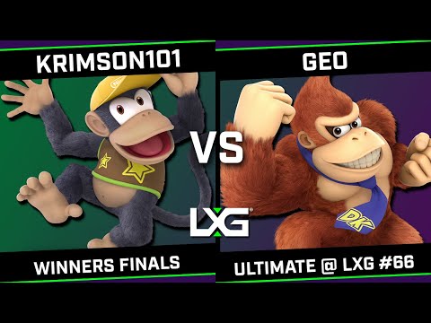 Krimson101 (Diddy Kong) vs GEO (Donkey Kong) - Smash Ultimate @ LXG 66 - Winners Finals