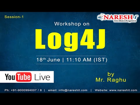 Log4J Tutorial | by Mr Raghu | Live Session 2