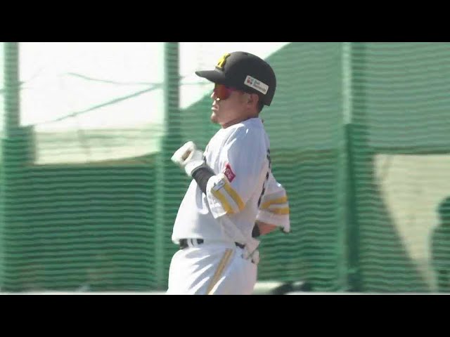 【ファーム】見事なバッティング!! ホークス・牧原大成 センターへのヒットを放つ!!  2023年3月28日 福岡ソフトバンクホークス 対 広島東洋カープ