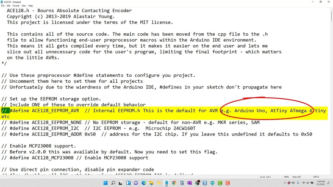 Fixing Bourns ACE128 Rotary Encoder Arduino Library File for Use with Stepper Motor