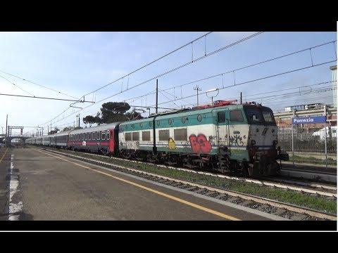 Il ritorno del CAIMANO E656.289 sull' Intercity Notte 1960, in transito a Pomezia!
