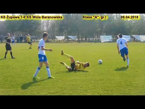 Skrót meczu: KS Żupawa - KS Wola Baranowska (08.04.2018) Klasa "A",  17.kolejka