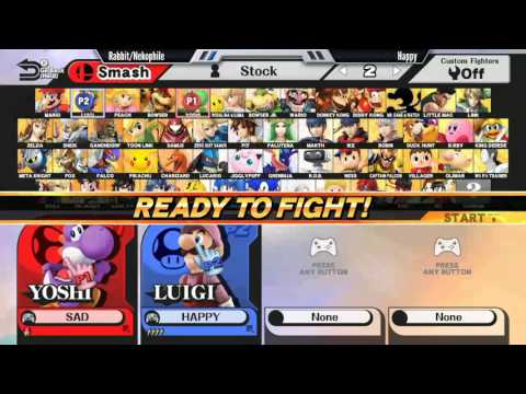 IGN Con AD SSB4: Happy (Luigi, Sonic) vs Rabbit (Yoshi, Jigglypuff) - LR5