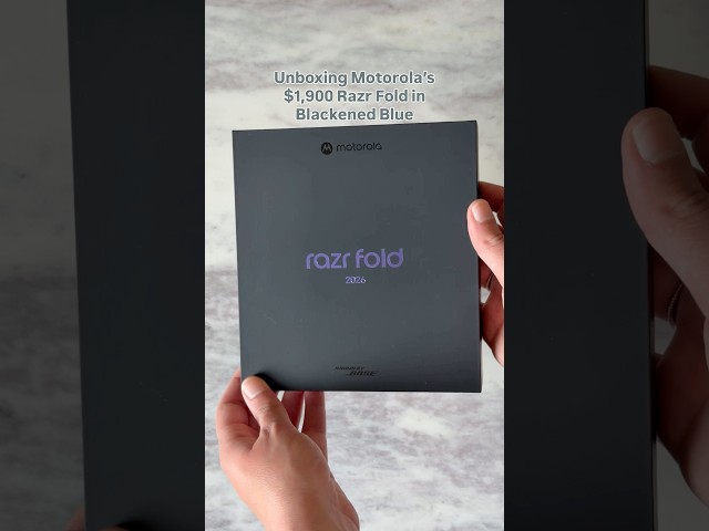 Unboxing Motorola’s $1,900 Razr Fold in Pantone Blackened Blue