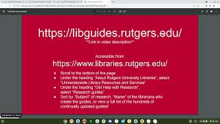 Rutgers Libraries- 925 Research Guides and Counting!