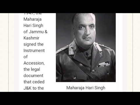 HISTORY OF J&K || MAHARAJA HARI SINGH || INSTRUMENT OF ACCESSION