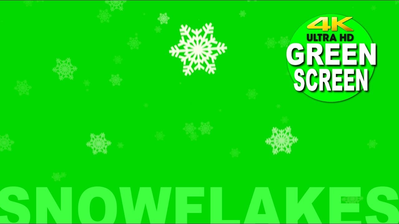 4K Green Screen Free - SNOWFLAKES