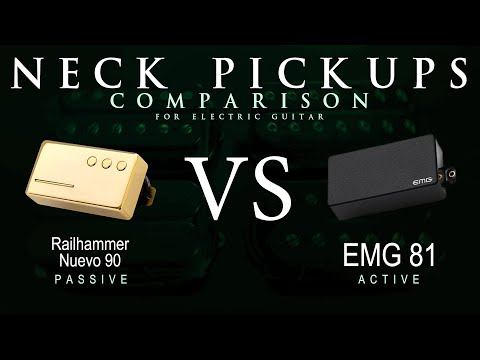 Railhammer NUEVO 90 vs EMG 81 - Neck Guitar Pickup Comparison Tone Demo