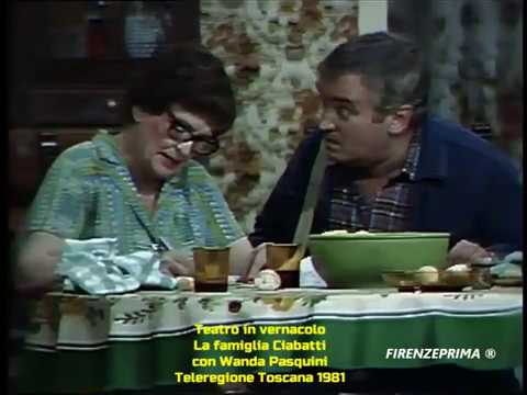 La famiglia Ciabatti. I'intervento del trombaio (Sergio Forconi). Wanda Pasquini. Teleregione '81