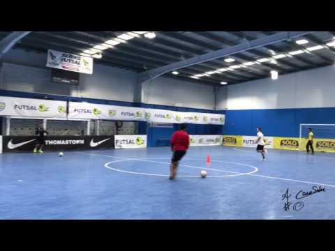 Futsal shooting drill for 3 players