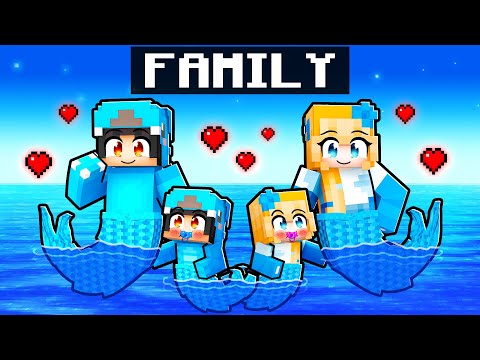 OMG! I Found a MERMAID FAMILY in Minecraft!