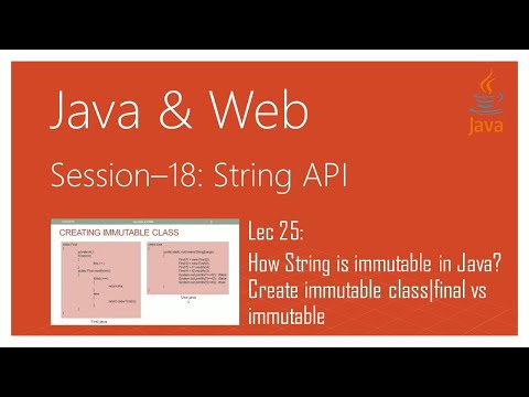 String Api In Java 25 How String Is Immutable In Java Create Immutable Classfinal Vs Immutable
