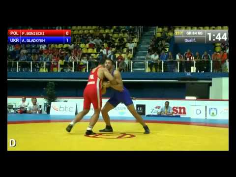 Greco-roman wrestling / Junior World Champ. 2014 / 84kg / Boniecki (POL) - Gladkykh (UKR)