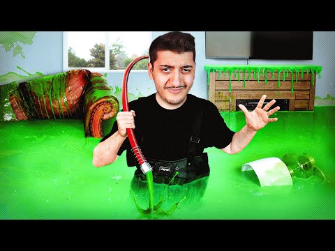 I FILLED MY BROTHER'S HOUSE WITH SLIME and BOUGHT HIM A NEW HOUSE! by MR BEAST