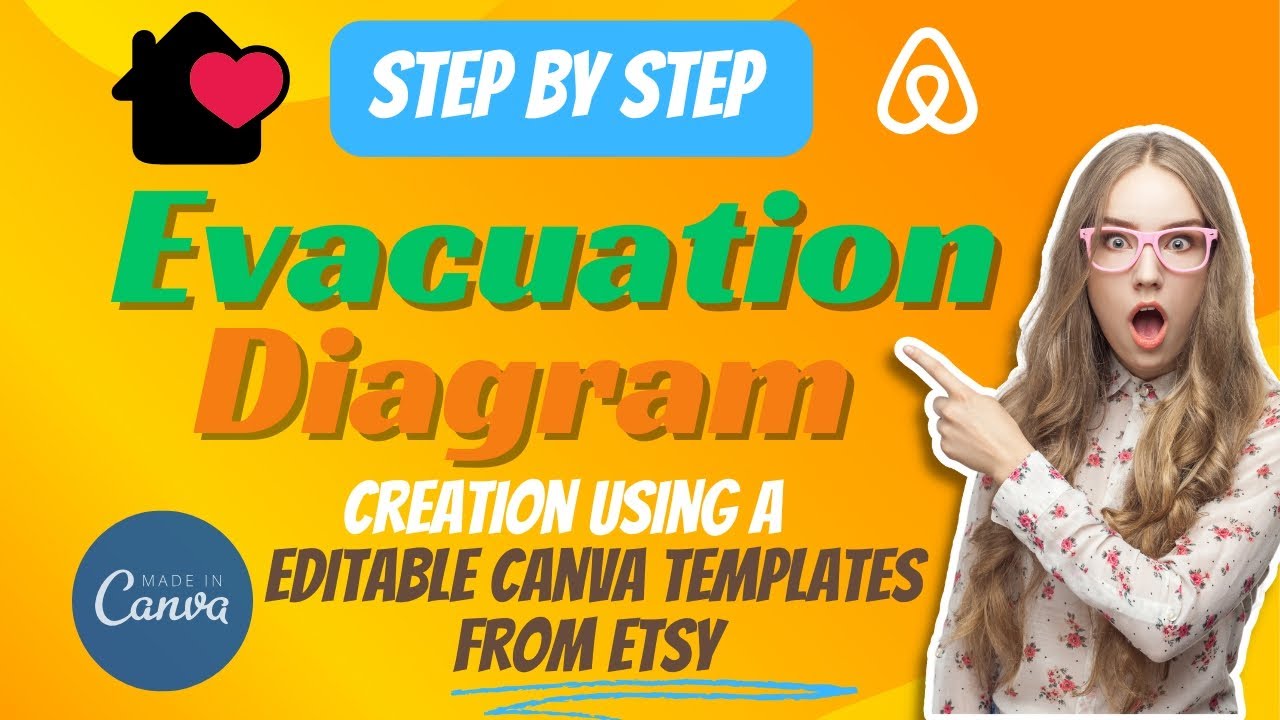 How to make an Evacuation Diagram Creation Using Editable Canva Templates step by step