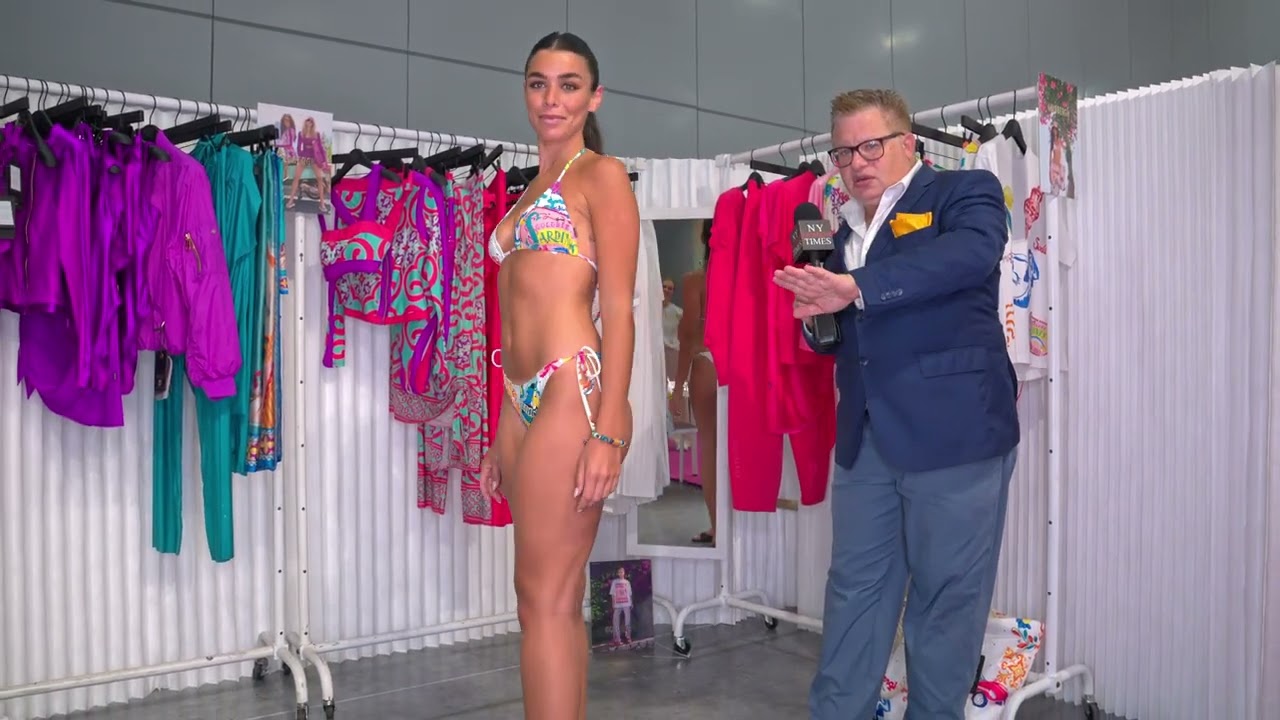 Swimsuit model Carolina Cabassa wearing Goldbergh Cabana Swim Show /Miami Beach Conv. Center