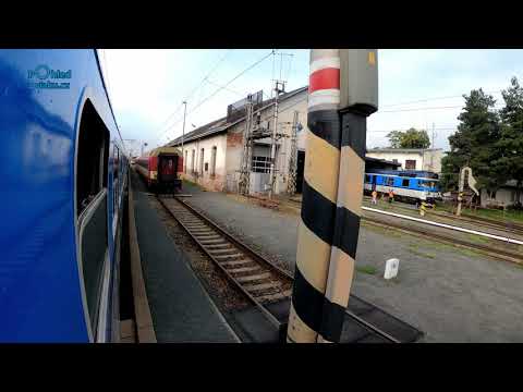 Brno hl. nádraží - Jihlava / POHLED NA TRAŤ Z KONCE VLAKOVÉ SOUPRAVY / 4K KVALITA