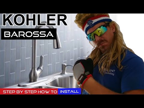 How to Install a Kitchen faucet for beginners | Kohler Barossa Faucet