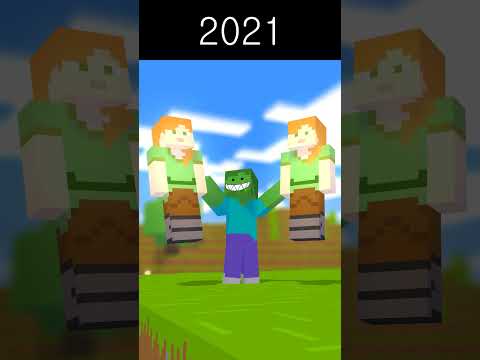Evolution of Merge STEVE & ALEX - Minecraft Animation