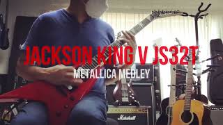 Video thumbnail for Jackson King V JS32T Ferrari Red - Metallica Medley by German Mencia