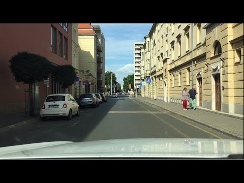 Driving in Hungary: Győr city center