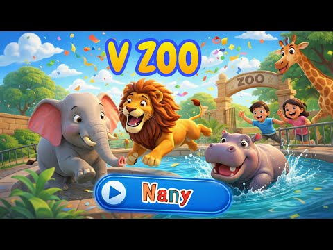 V ZOO - dětská písnička o zvířatech: slon, had, lev, hroch a mrož
