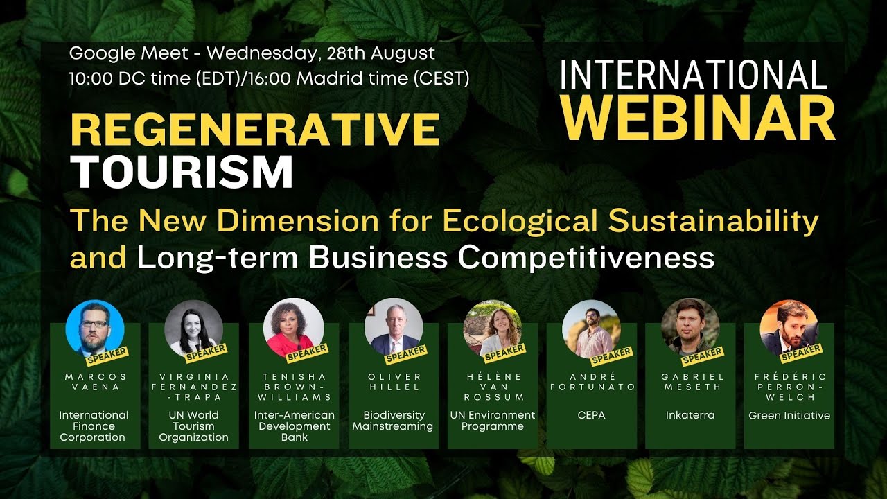 International Webinar:  Regenerative Tourism