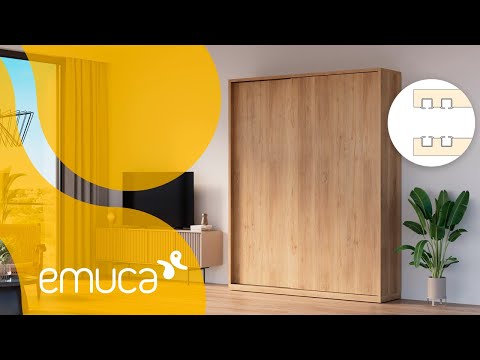 Kit 2 portes coulissantes bois - rails 2,35 m encastrés - Flow 2 EMUCA