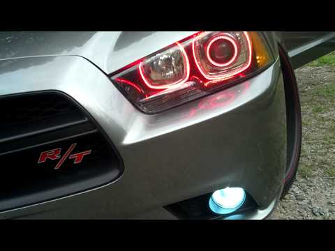 2012 DODGE CHARGER R/T RED ORACLE HALO KIT
