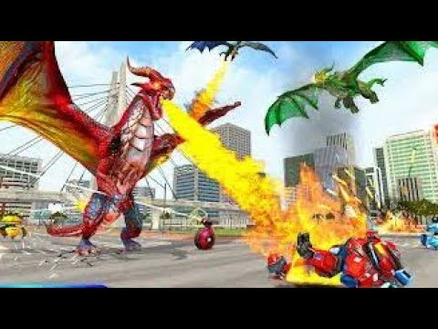 Flying Dragon Robot Transformation | Robot Rhino Transform  | Chari Games
