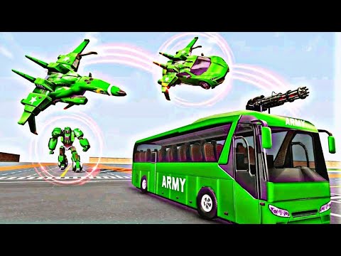 Multi Robot transformation wars in jet robot car games and army bus robot game#4🎮🌐💥💯