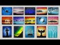 15 Silhouette Acrylic Paintings: Time-lapse Painting Gallery