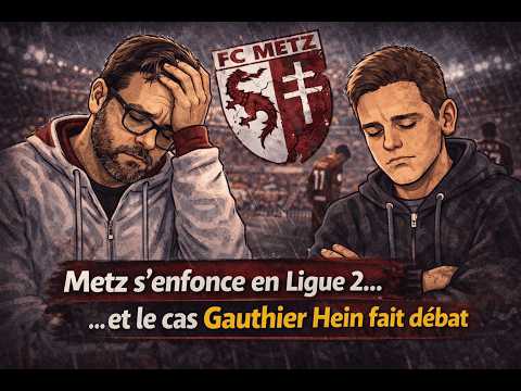 Metz s’enfonce en Ligue 2… et le cas Gauthier Hein fait débat