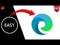 Microsoft Edge Logo Design In Illustrator Tutorial Modern Logo LWGMentor
