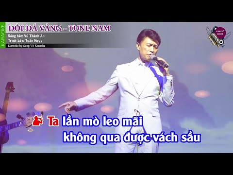 ĐỜI ĐÁ VÀNG - KARAOKE  TONE NAM - TUẤN NGỌC - VŨ THÀNH AN - Song Võ Karaoke