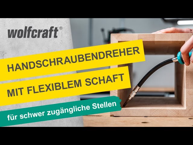 Video Teaser für Handschraubendreher mit flexiblem Schaft: Arbeiten an schwer zugänglichen Stellen  | wolfcraft