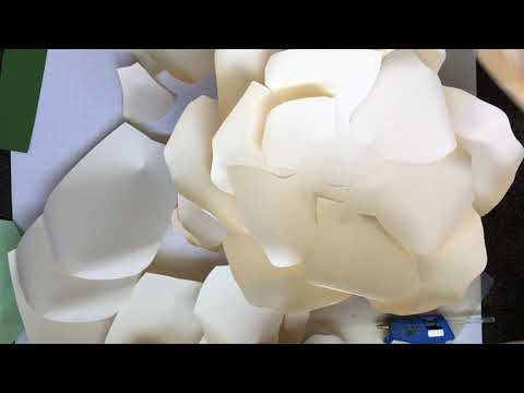 Huge Gardenia Paper Flower Tutorial with full instructions start to finish