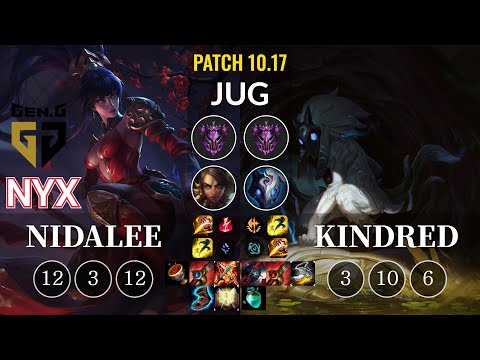 GEN Nyx Nidalee vs Kindred Jungle - KR Patch 10.17