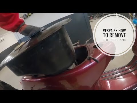 Vespa px, how to remove the fuel tank